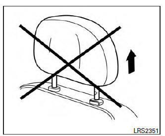 Nissan Maxima. For non-adjustable head restraint/headrest