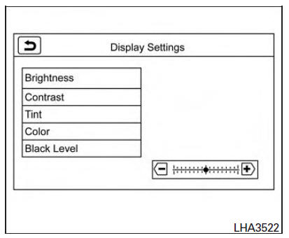 Nissan Maxima. Adjusting the screen 