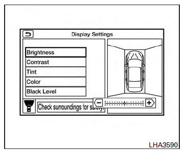 Nissan Maxima. Adjusting the screen