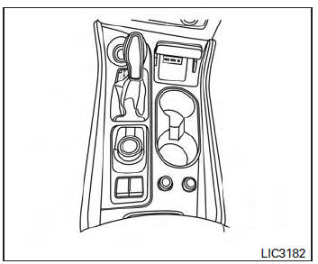 Nissan Maxima. Front cup holders