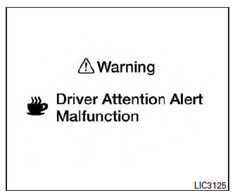 Nissan Maxima Owners Manual Driver Attention Alert System Limitations Driver Attention Alert If So Equipped