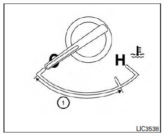 Nissan Maxima. Engine coolant temperature gauge