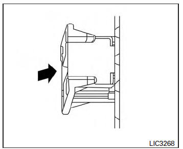 Nissan Maxima. Pushed position