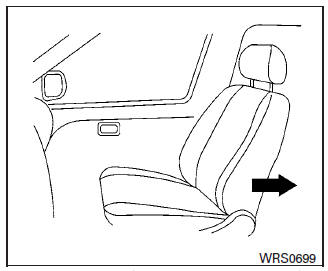 Nissan Maxima. Forward-facing (front passenger seat) - step 1