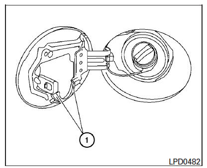 Nissan Maxima. Fuel-filler cap