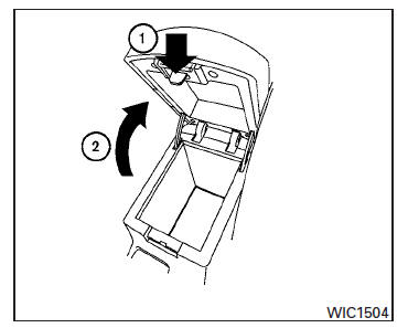 Nissan Maxima. Console box 