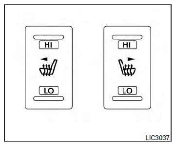 Nissan Maxima. Heated seat switches (if so equipped)