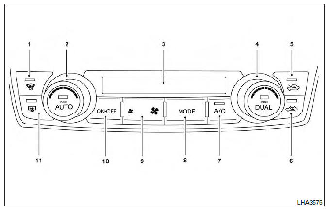 Nissan Maxima. Heater and Air Conditioner (automatic)