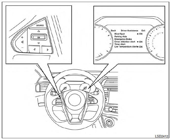 Nissan Maxima. How to enable/disable the RCTA system