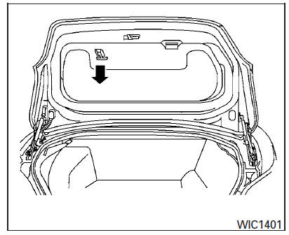Nissan Maxima. Interior trunk lid release 