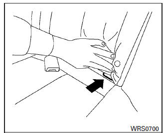 Nissan Maxima. LATCH lower anchor location