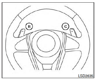 Nissan Maxima. Manual shift mode