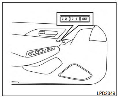 Nissan Maxima. Memory storage function 