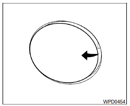 Nissan Maxima. Opening the fuel-filler door 