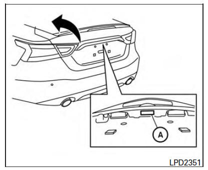 Nissan Maxima. Opening the trunk lid