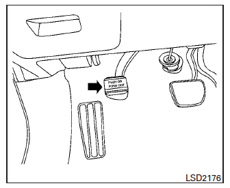 Nissan Maxima. Parking brake 