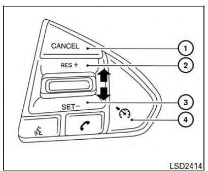 Nissan Maxima. Precautions on cruise control 