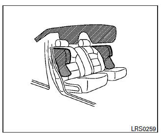 Nissan Maxima. Front seat-mounted side-impact supplemental air bag and roofmounted curtain side-impact and rollover supplemental air bag systems