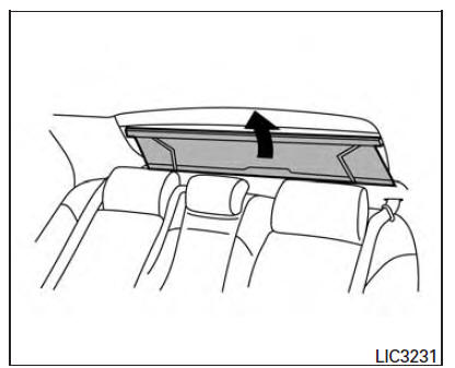 Nissan Maxima. Rear power sunshade (if so equipped) 