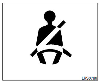 Nissan Maxima. Seat belt warning light 