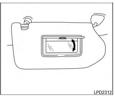 Nissan Maxima. Vanity mirrors