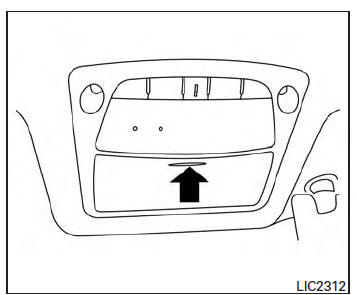 Nissan Maxima. Sunglasses holder 