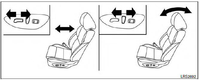 Nissan Maxima. Front seat shown