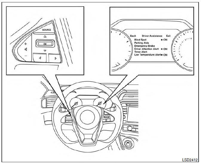 Nissan Maxima. Turning the FEB system on/off 