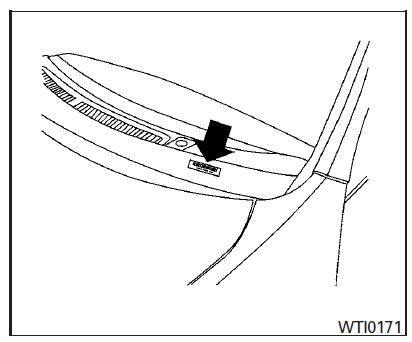 Nissan Maxima. Vehicle identification number (VIN) plate 