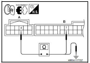 Nissan Maxima. CHECK RX (A/C SWITCH ASSEMBLY → A/C AUTO AMP.) CIRCUIT CONTINUITY