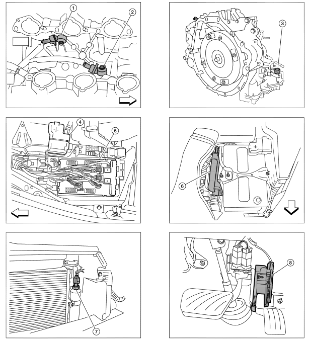 Nissan Maxima. Component Parts Location