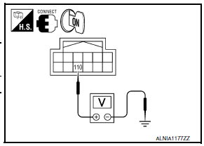 Nissan Maxima. CHECK AMP ON SIGNAL (AV CONTROL UNIT)