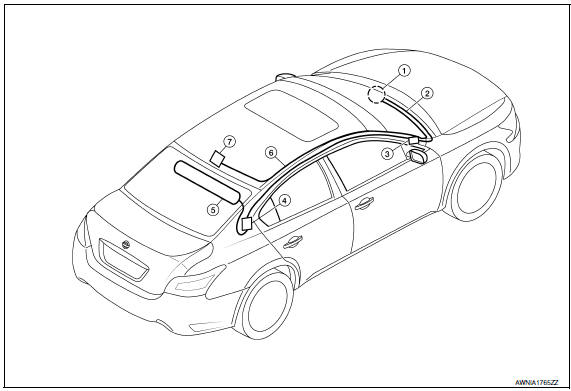 Nissan Maxima. AUDIO ANTENNA