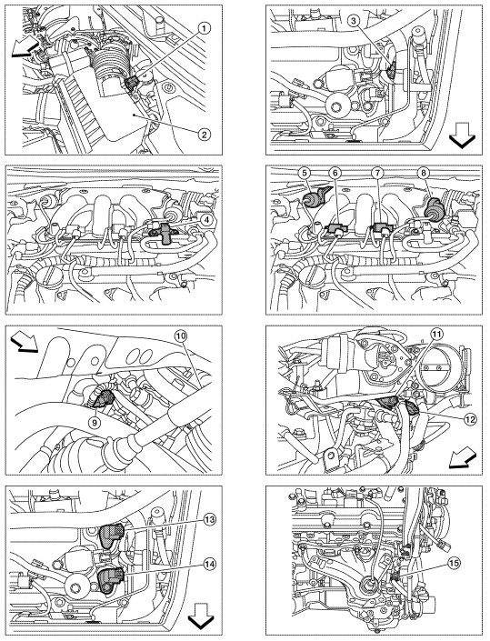 Nissan Maxima. Component Parts Location