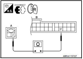 Nissan Maxima. CHECK CONTINUITY BETWEEN IN-VEHICLE SENSOR AND A/C AUTO AMP.