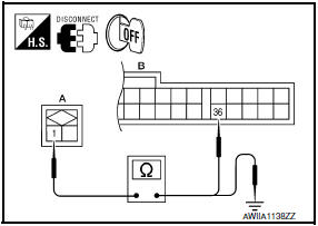 Nissan Maxima. CHECK CONTINUITY BETWEEN IN-VEHICLE SENSOR AND A/C AUTO AMP.