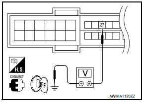 Nissan Maxima. CHECK IGNITION RELAY-1 SIGNAL