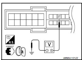 Nissan Maxima. CHECK IGNITION RELAY-1 SIGNAL