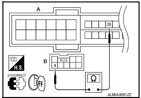 Nissan Maxima. CHECK PUSH-BUTTON IGNITION SWITCH CIRCUIT (IPDM E/R)