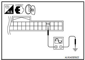 Nissan Maxima. CHECK REAR PARCEL SHELF ANTENNA INPUT SIGNAL 1