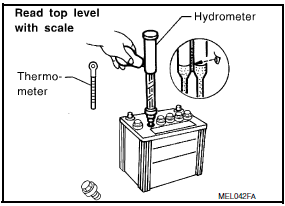 Nissan Maxima. Specific Gravity Check