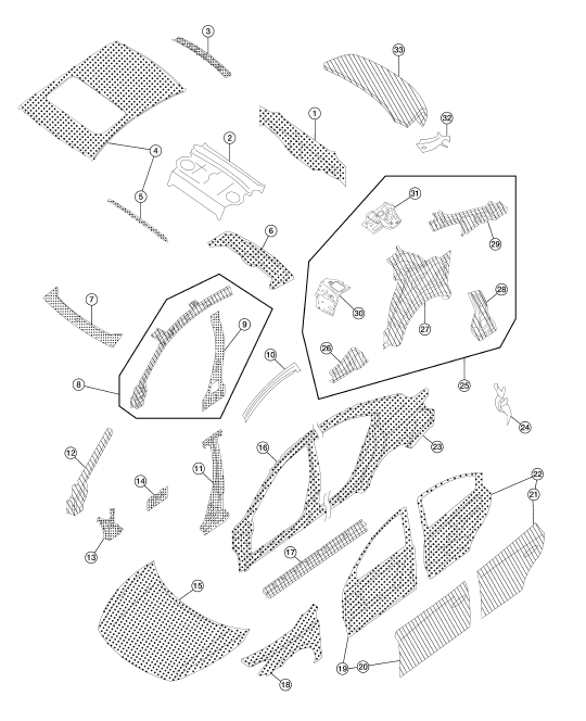 Nissan Maxima. Body Component Parts