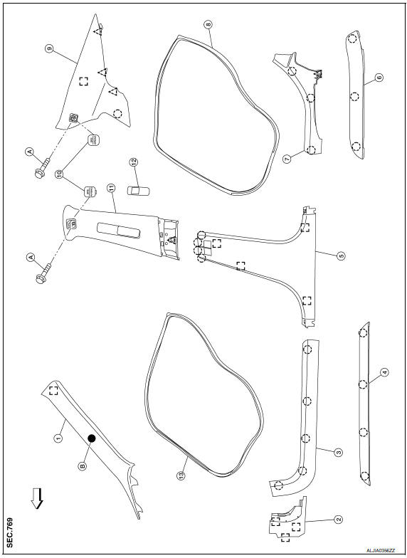 Nissan Maxima. Exploded View