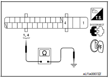 Nissan Maxima. CHECK ABS ACTUATOR AND ELECTRIC UNIT (CONTROL UNIT) GROUND CIRCUIT