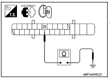 Nissan Maxima. CHECK STOP LAMP SWITCH CIRCUIT FOR SHORT