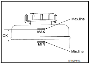 Nissan Maxima. BRAKE FLUID LEVEL AND LEAKS