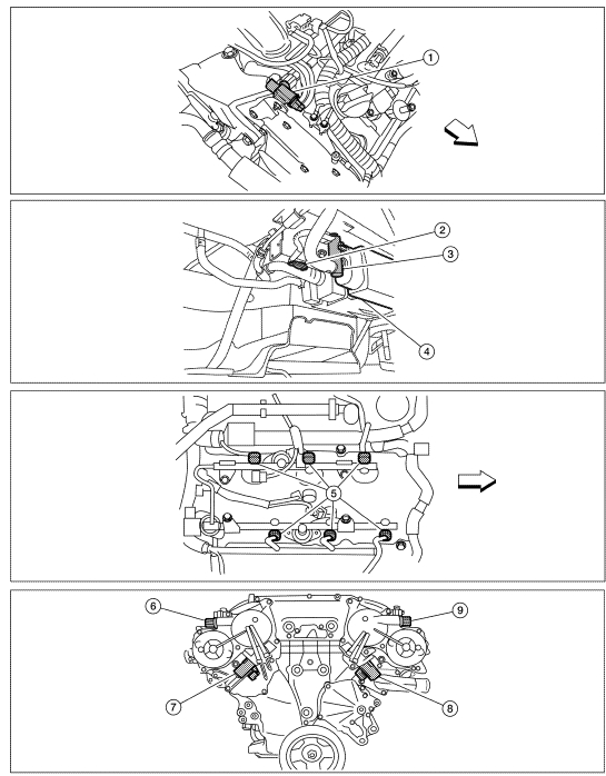 Nissan Maxima. Component Parts Location