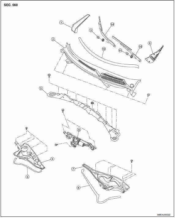 Nissan Maxima. Exploded View