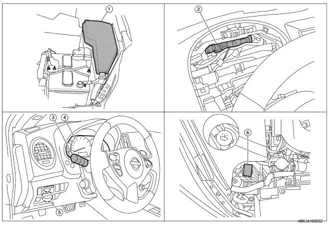 Nissan Maxima. Component Parts Location