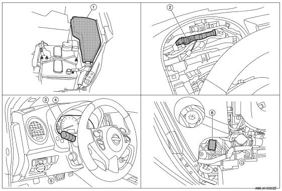 Nissan Maxima. Component Parts Location